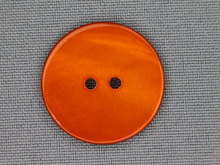 Parelmoer knoop 25mm oranje