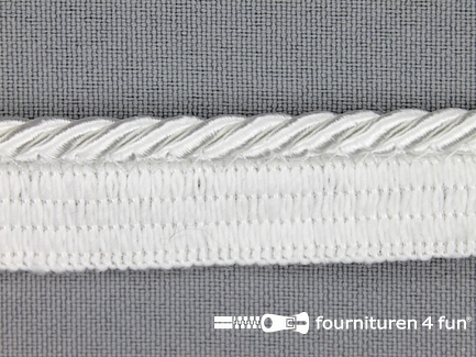 Gedraaid paspelband 18mm wit