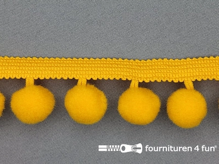 Kaart 10 meter bolletjesband - 40mm - mais geel