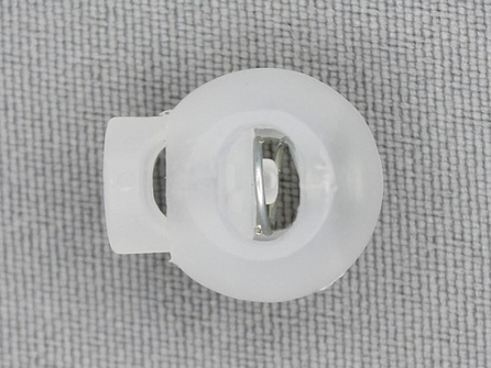 Koord stopper 18mm bal transparant melkwit