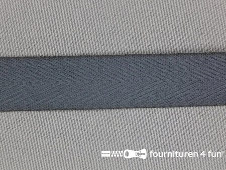 Rol 50 meter luxe keperband - 20mm - donker grijs