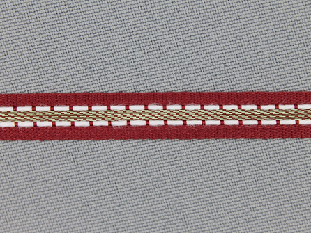 Modern band 8mm stippellijn bordeaux rood - groen