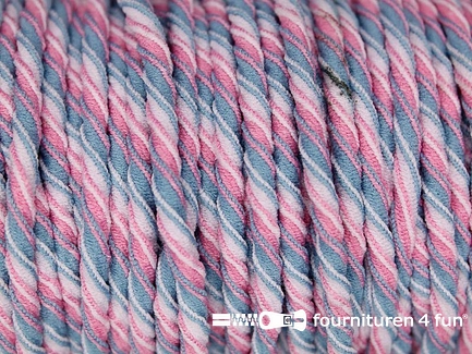 Tornado elastiek roze blauw