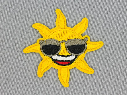 Applicatie 62x62mm zon met zonnebril