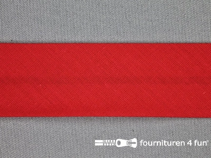 Rol 25 meter katoenen biasband - 30mm - rood