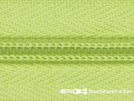 Deelbare spiraal rits nylon 5mm lime groen