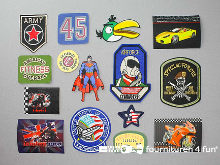 Collectie strijkapplicaties - 15 delige set - opstrijkbare patches