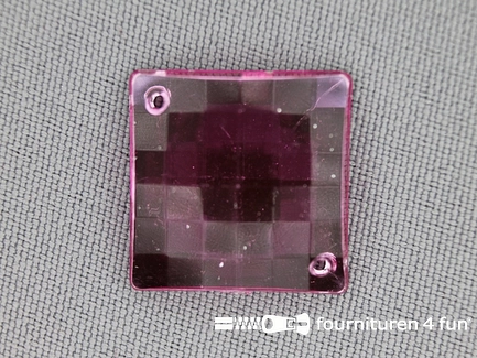 10 stuks Strass stenen vierkant 20mm licht roze