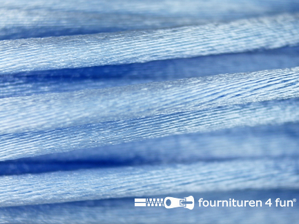 Glans koord 3mm licht blauw 25 meter