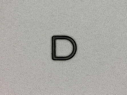 D-ring 10mm kunststof zwart