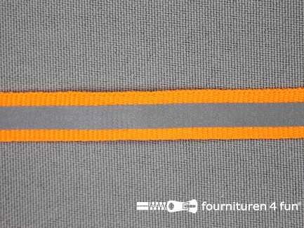 Reflecterende band 10mm neon oranje