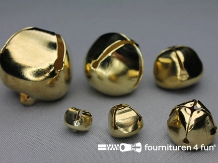 Belletjes - 14mm - goud - 100 stuks