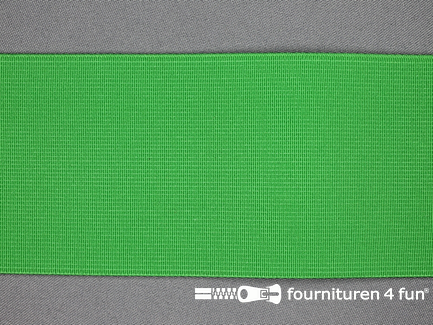 Gekleurd soepel elastiek - 80mm - gras groen