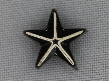 Studs 15mm ster zwart zilver- 40 stuks 