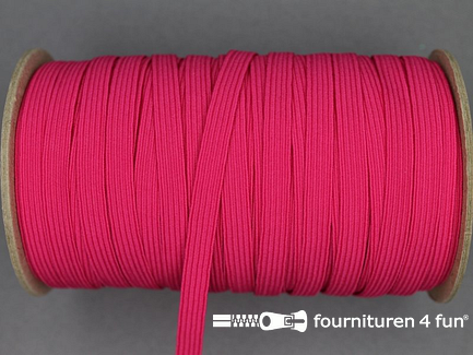 Rol 50 meter gekleurd elastiek - 6mm - fuchsia