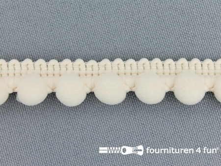 Bolletjesband - 15mm - ecru