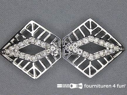 Siersluiting 30x65mm zilver