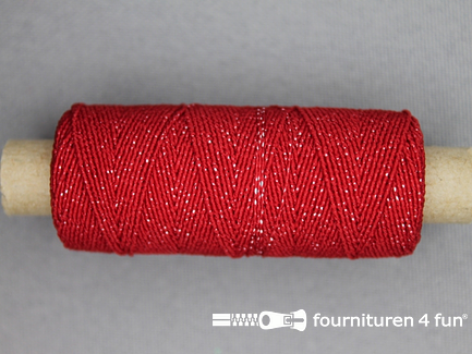 Elastisch garen - rimpel elastiek - 30 meter - rood