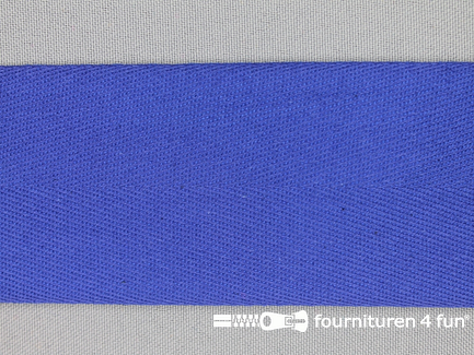 Katoenen keperband - 50mm - kobalt blauw