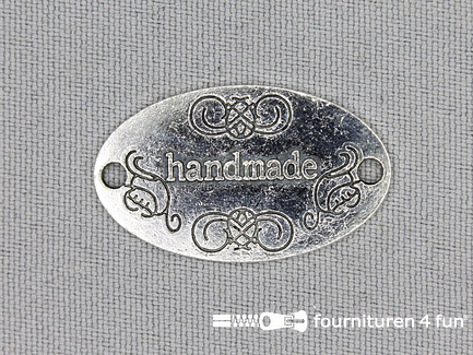 Steampunk hanger 31x19mm Handmade zilver