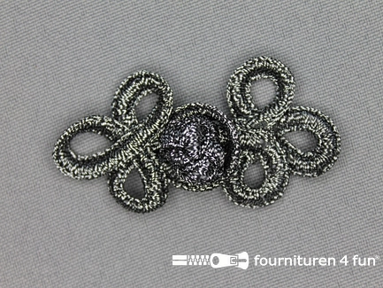 Brandenburger 55x28mm antiek zilver