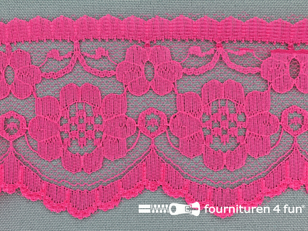Nylon kant 60mm fuchsia roze