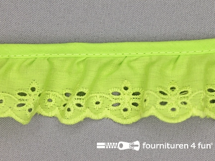 Broderie kant 40mm lime groen