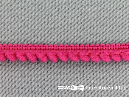 Bolletjesband - 10mm - fuchsia roze