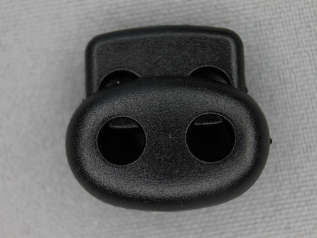 Koord stopper 20mm dubbel zwart