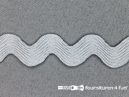 Zigzag band 15mm licht grijs