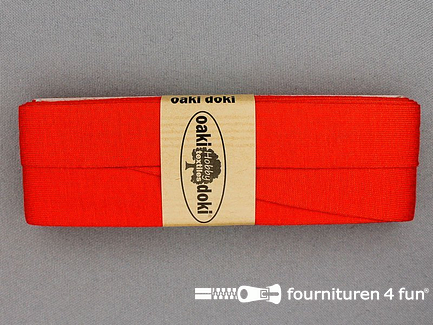 Oaki Doki Tricot biaisband - 20mm x 3 meter - donker oranje (935)