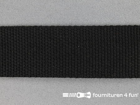 Koppelriem band - extra stevig tassenband - 32mm - zwart