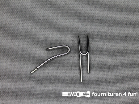 Duplo haken 27mm zilver - 20 stuks