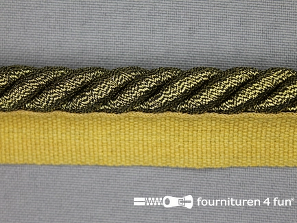 Gedraaid paspelband 22mm antiek goud