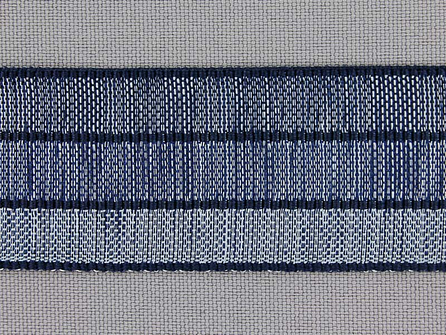 Gestreept nylon keperband 30mm blauw - marine