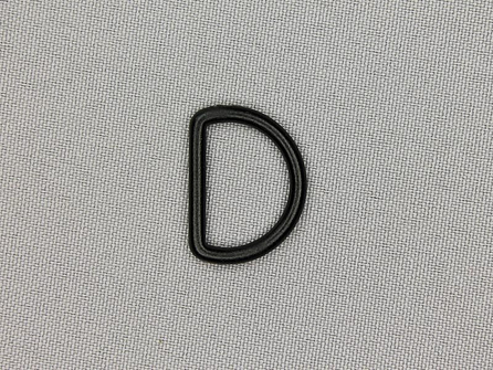 D-ring 20mm kunststof zwart