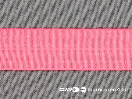 Elastische biasband 20mm neon roze