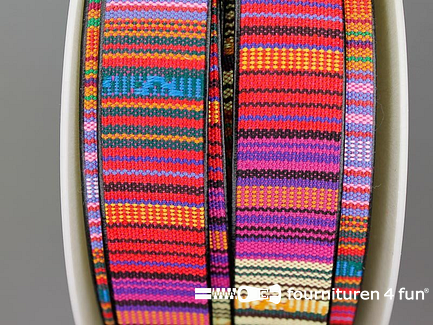 Ibiza tassenband 25mm rood paars roze