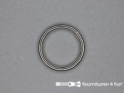 Stalen ring - 25mm - vernikkeld