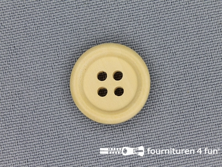 Houten knoop 17mm rand licht