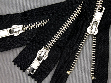 10 stuks metalen broek ritsen - 16cm - zwart