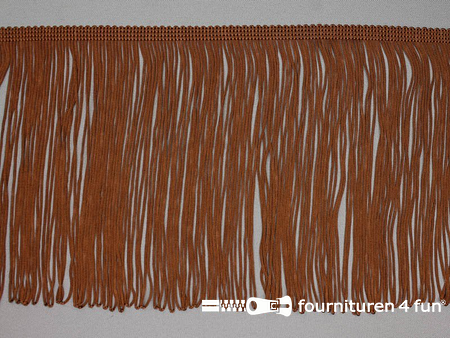 Kaart 10 meter charleston franje - 150mm - licht bruin