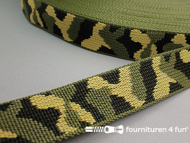 Geweven halsband - camouflage
