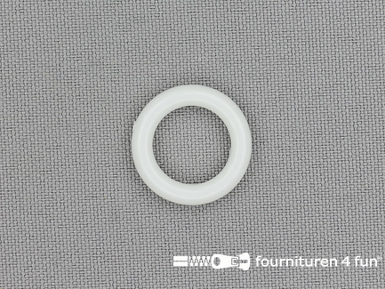 10 Stuks kunststof ring - 12mm -  wit - extra dik