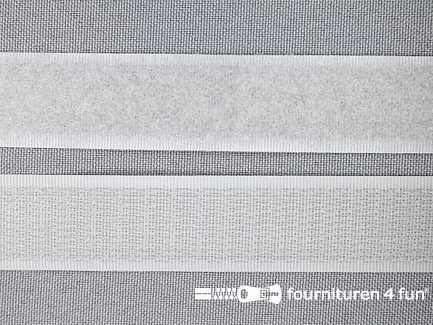 Rol 25 meter klittenband - 20mm - licht grijs