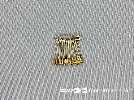 Veiligheidsspelden - 20mm - goud - 12 stuks
