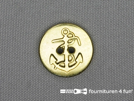 Gouden knoop 20mm anker - B-KEUZE