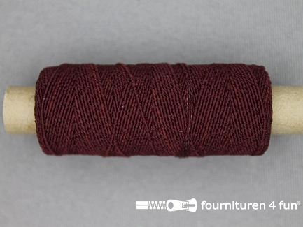Elastisch garen - rimpel elastiek - 30 meter - bordeaux rood