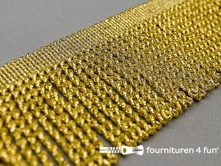 COUPON 1,4 meter Goud franje grof 70mm