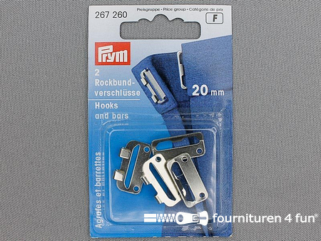 Prym rokhaken staal 20mm zilver - 267260